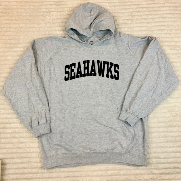 Majestic Other - Majestic Seattle Seahawks Hoodie Mens 2XL Gray Pullover Sweatshirt NFL Football